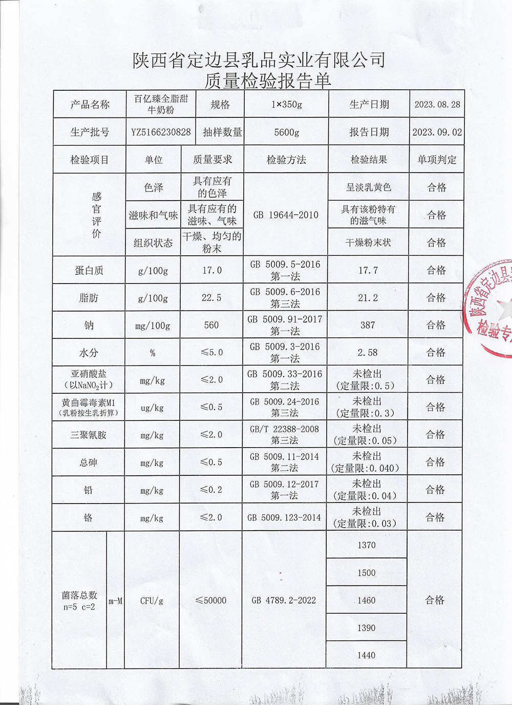 百億臻全脂甜牛奶粉YZ5166230828