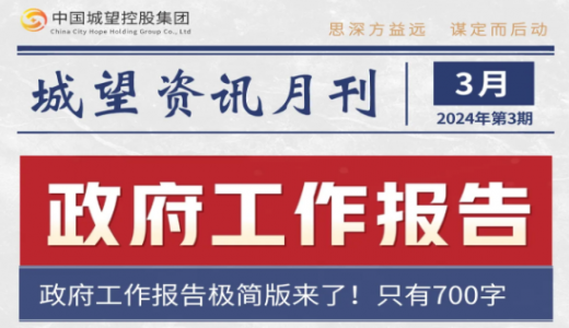 城望資訊3月刊丨政府工作報(bào)告；進(jìn)一步推動一攬子化債方案落地；超長期特別國債將投向這些重點(diǎn)領(lǐng)域